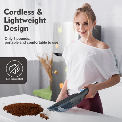 Xrexs Wireless Handheld Car Vacuum Cleaner 12000Pa, Car Vacuum Cordless Rechargeable, Portable Hand Held Vacuum, Handheld Car Vacuum For Carstairspet Hair