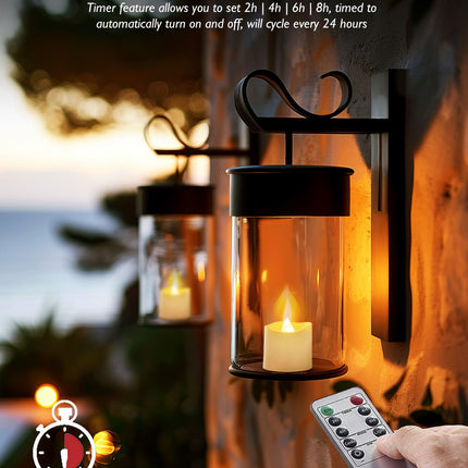 Homemory 12Pack 400+Hour Remote Control Flameless Candles, 2/4/6/8H Timer Led Votive Candles, Battery Operated Tea Lights for Wedding Table Centerpiece, Holidays, Halloween Pumpkins, Christmas Decor