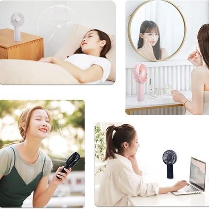 Handheld Fan, Portable Fan With Usb Rechargeable Battery, 3 Speed 820 Hours Working Time For Indoor, Outdoor, Makeup, Travelling