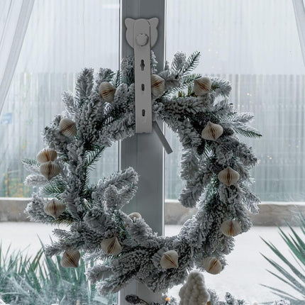 Suzile 12 Pcs Christmas Garland Hanger Gray Gray Garland Ties for Mantle Stretchable Reusable Garland Hooks for Xmas Garland Wreath Front Porch Fireplace Christmas Decoration