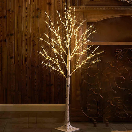 Fudios Lighted Birch Tree 4ft 200 LED Fairy Lights Christmas Twig Trees with Lights for Outdoor Inside Decoration
