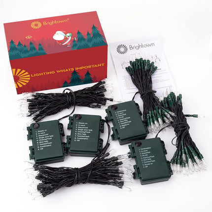 Christmas Lights LED String Lights 20 LED 4 Pack for Holiday Decorations, Christmas Tree Lights, Party, Xmas, Birthday, Wedding, Patio, Stair, Home Decor, Battery Powered, Indoor and Outdoor Use