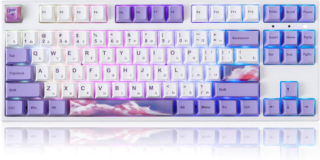 BOYI IK87 75% Hotswap Wireless Mechanical Keyboard,BT5.0/2.4G Wired Tri-Mode RGB Gaming Keyboard Double-Shot PBT Keycaps Gateron Yellow Switch Gasket N-Key Rollover TKL Keyboard for WINS/PC/Mac