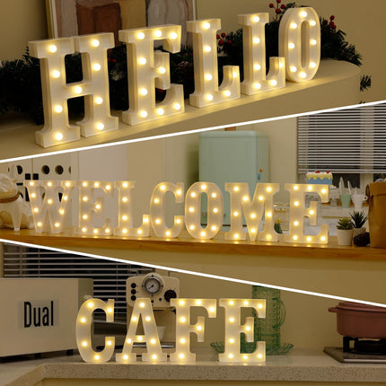 LED Marquee Sign Light Up Letters, Alphabet Light Up Letters Sign, Battery Powered LED Letter Lights for Night Light, Wedding, Birthday, Party, Christmas or Home Decor (Letter C)
