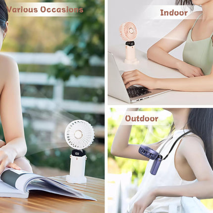 Mini Handheld Fan Battery Operated Small Personal Portable Fan Speed Adjustable Usb Rechargeable Fan Cute Design Powerful