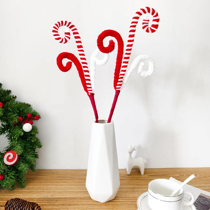 Candy Cane Christmas Decorations, 6 Pcs Christmas Tree Picks, 17 Inch Red and White Christmas Ornaments for Christmas Tree Topper Filler, Big Large Ornaments Grinchs Candyland Xmas Decorations