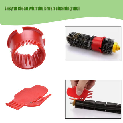 Loveco Parts Kit For Irobot Roomba 600 Series 694 692 690 614 680 660 651 650 & 500 Series 595 585 564 552,3 Filter,3 Side Brush,1 Pairs Bristle And Flexible Beater Brush