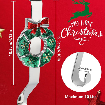 Kalolary Christmas Stocking Hangers for Fireplace, 6 Styles Christmas Tree Stocking Holders Mantle Non-Slip Sturdy Mantel Stocking Hooks, Stocking Clips, Stocking Hooks for Christmas Party Decoration