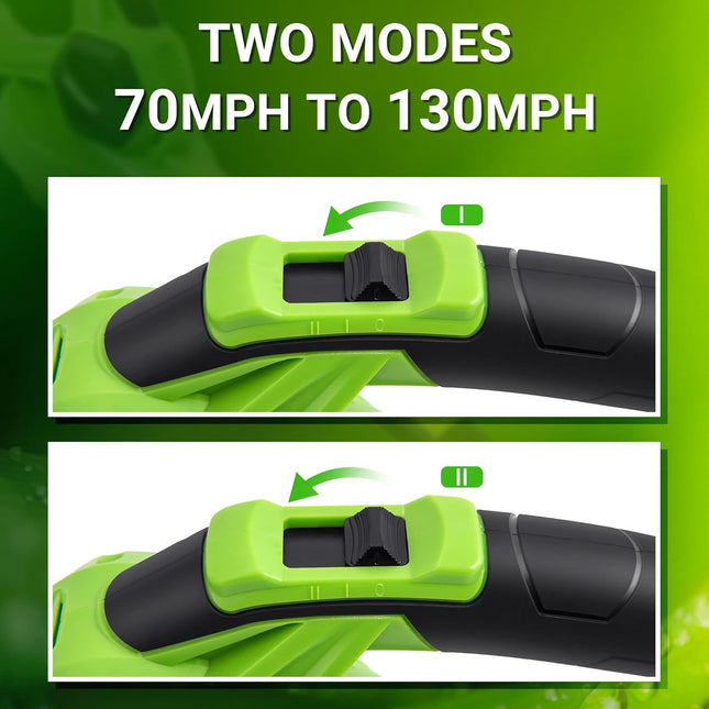 TODOCOPE 20V Cordless Leaf Blower with Battery and Charger, Electric Leaf Blower Vacuum, Battery Leaf Blower Cordless for Lawn, Variable Speed, Lightweight, Quick Charge, Green, (TDC-CB20)