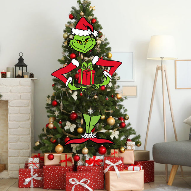Funny Christmas Decorations for Tree - Christmas Thief Cutouts Hanging Decorations Christmas Tree Topper for Holiday Xmas Home Party Decorations