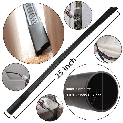 13Pcs Universal Vacuum Attachment Kit 114 Vacuum Hose Adapter Wet Dry Plastic Vacuum Cleaners Accessories With Extension Wand Horse Hair Brush Flexible Crevice Tool Adapter For Shop Vac Attachment