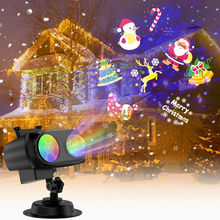 Projector Lights Outdoor, HD Effect 2-in-1 LED Outdoor Projectors with Remote Control Timer, 3D Ocean Wave & 8 Patterns Waterproof Lanscape Lights for Indoor Valentine Xmas Halloween Holiday Party