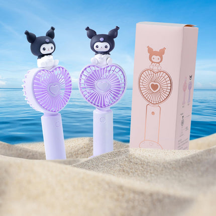 GAhora Cartoon Kitty Fan Kitty Hand Held Fan Portable Usb Rechargeable Mini Pocket Fan Two Speed Ranges Suitable For Kids