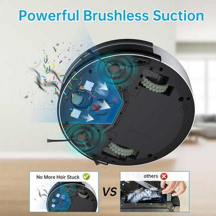Okp Robot Vacuum Cleaner, Tangle, Super Thin, Low Noise, Powerful Suction, Cleaning Schedules, Selfcharging, Robotic Vacuums With Wifiappalexa Control, Ideal For Pet Hair Carpets Hard Floors