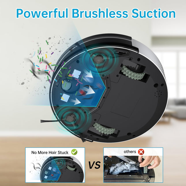 Okp Robot Vacuum Cleaner, Tangle, Super Thin, Low Noise, Powerful Suction, Cleaning Schedules, Selfcharging, Robotic Vacuums With Wifiappalexa Control, Ideal For Pet Hair Carpets Hard Floors