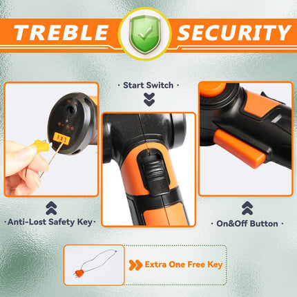 GARCARE Cordless Grass Trimmer 7.2V Electric Hedge Timmer 2 in 1 Handheld Grass Cutter Machine in 6.7 Inch Blade, with Rechargeable Battery and 45min Fast Charger