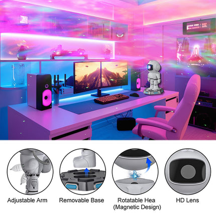 Astronaut Galaxy Projector, Star Projector with Timer and Remote, Space Buddy Projector Night Light for Bedroom, s for Kids Adults Room Decor