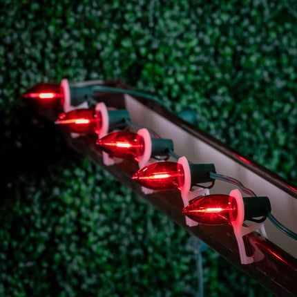 ‎Novelty Lights 25PK C9 LED Plastic Filament Outdoor Christmas Replacement Bulbs LED Christmas Bulbs, Led Bulbs, Replacement Outdoor Light Bulbs, C9 Light Bulbs (Red)
