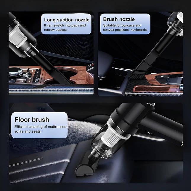 Handheld Car Vacuum Cleaner,Mini Car Vacuum Cordless Rechargeable Dust Busters,Portable Vacuum Cordless 6000Pa 120W High Power,3 In1 Blowing & Suction Vacuum Cordless For Car,Home, Office