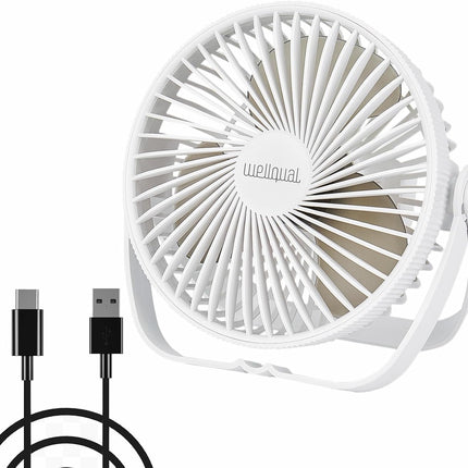 Usb Desk Fan, 6 Inch Fan 3 Quiet Speeds, Strong Airflow, Mini Portable Table Fan Usb Powered, Personal Cooling Fan, Desktop