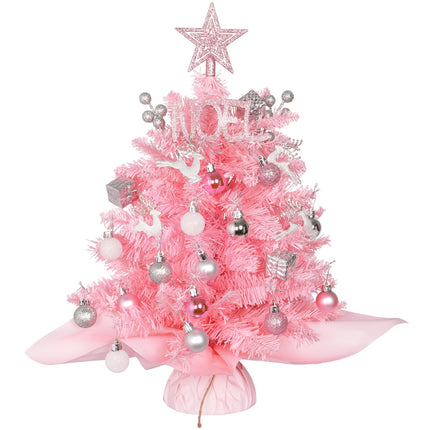 20in Mini Christmas Tree with LED Light Desktop Christmas Tree Artificial Christmas Tree with Stars Topper Small Christmas Tree Decoration for Home,Office,Wedding Party