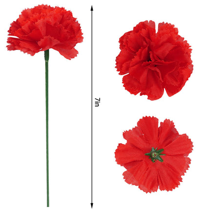 50Pcs Artificial Marigold Flowers Heads Mexican Marigold Flowers Silk Marigold Flowers Heads Red Decoration Faux Marigold Flowers Bulk with Wire for Mexican Party Halloween Valentine DIY