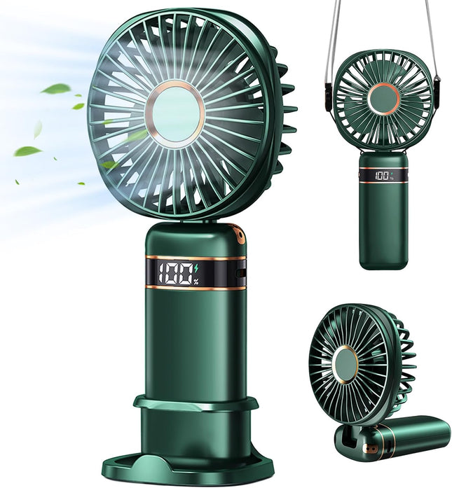 Mini Fan Portable Handheld Fan Rechargeable Small Battery Operated Personal Fan Use As Phone Holder, Hand Held Fan, Mini Desk Fan