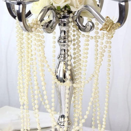 82Feet/25Meter Length Christmas Bead Garland Faux Pearl Beads Chain Christmas Tree Garland Chain Decorations for Xmas Tree Holiday Wedding DIY Decoration Supplies (Ivory)
