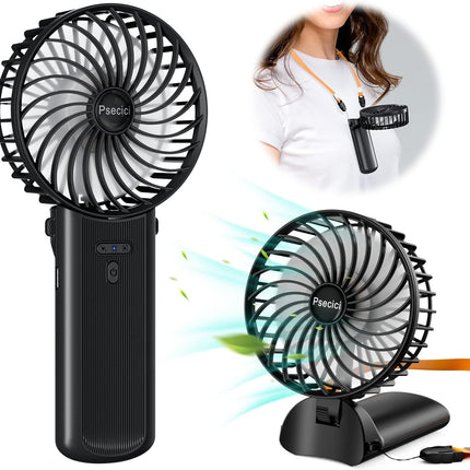 Handheld Fan, Mini Portable Fan With Lanyard，4 Speeds Level Personal Fan, 180 Degree Foldable Desk Fan For Travel Outdoor Office