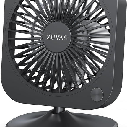 Zuvas Mini Desk Fan Small Powerful Personal Fan Strong Airflow Usb Fan 3 Speed Adjustable Table Fan 70° Tilt Electric Portable