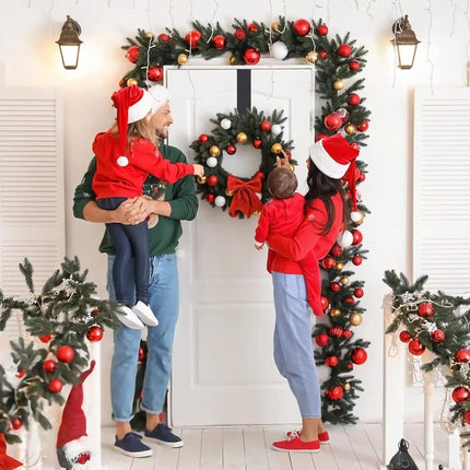 Adjustable Wreath Hanger, 14.5"-25" Wreath Hangers for Front Door, 20 lbs Christmas Wreaths Decorations Metal Door Hanger Hook for Front Door