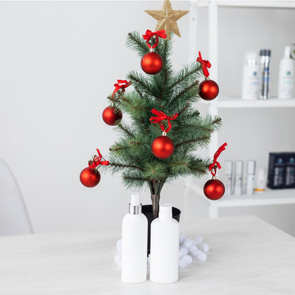 2 Pcs Mini Christmas Tree Topper, Small Tree Topper Glitter Stars Xmas Tree Topper Small Christmas Ornaments Christmas Star Treetop for Xmas Holiday Party Decor (2.4 Inch)