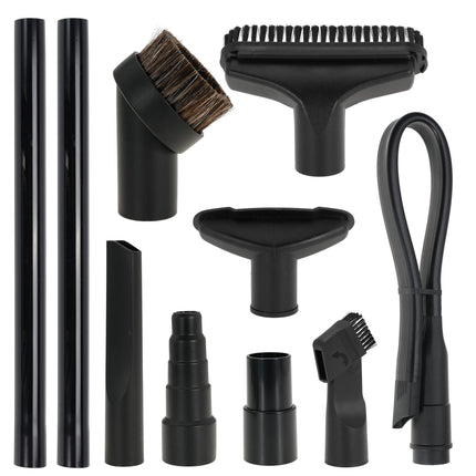 Frtzal 10Pcs Black Vacuum Cleaner Accessories, Vacuum Hose Adapters And Flexible Crevice Tool For 114 Inch And 138 Inch Vacuum Cleaners Hose Set