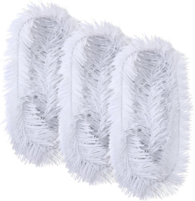 Hotop Artificial Christmas Garland Twist Pine Garland Tinsel Garland Xmas Metallic Decoration Faux Holiday Decor for Stair Fireplace Christmas Tree Wreath(324 ft,White)