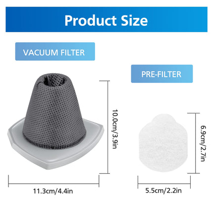 6 Pack Nes215A Vacuum Filter Set For Eureka Nes215A Blaze 3In1 Swivel Handheld & Stick Vacuum Cleaner, Nes210, Nes212, Nes215, Compare To Part N0101 & N0102