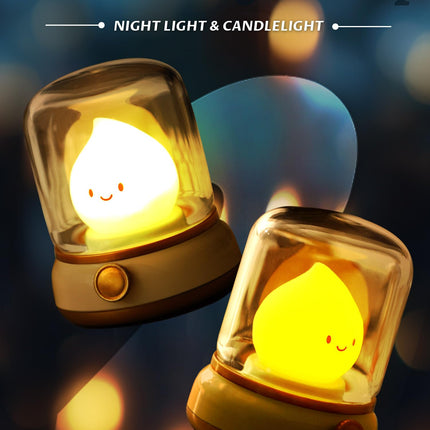 Ghost Campfire Night Light for Adult, Cute Flameless Kerosene Lamp, Rechargeable Portables Camping Light, Halloween Christmas Decor for Desktop, Bedroom, Sink Counter Lighting