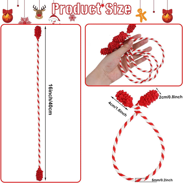 LOKIPA 12PCS Christmas Garland Ties, Decorative Garland Ties Reusable and Flexible Twist Ties for Garland, Garland Ties for Banister Home Decoration