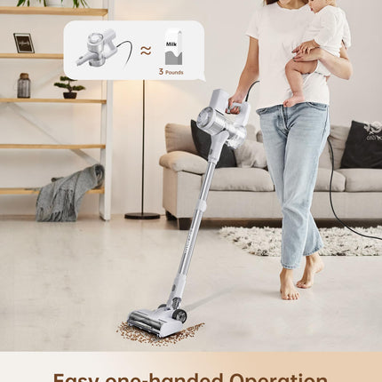 Fabuletta 23Ft Corded Stick Vacuum, 600W Power Stick Vacuum Corded With Telescopic Alloy Tube, 6 In 1 Ultra Light Corded Vacuum Cleaner Converts To A Hand Vacuum, Great For Pet Hair & Hard Floor