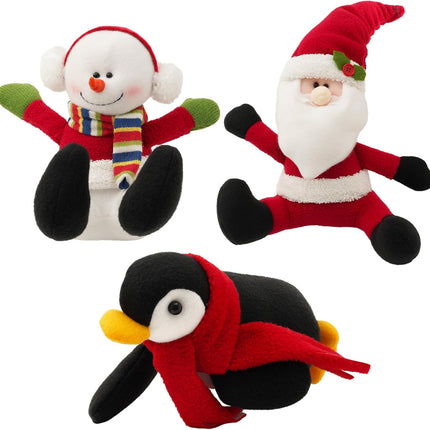 Lighted Christmas Stairs Decorations Railing Banister Set Christmas Garland for Stairs Sliding Stuffed Penguin Santa Snowman Banister on Snow Handrail for Staircase Decoration Holiday Snow Surfing Set