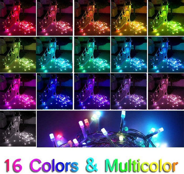 OYCBUZO 200 LED Color Changing Christmas Lights, Connectable Colorful String Lights with Remote, Waterproof Green Blue Purple Tree Lights Plug in for Indoor Outdoor Halloween Xmas Party Wedding Decor