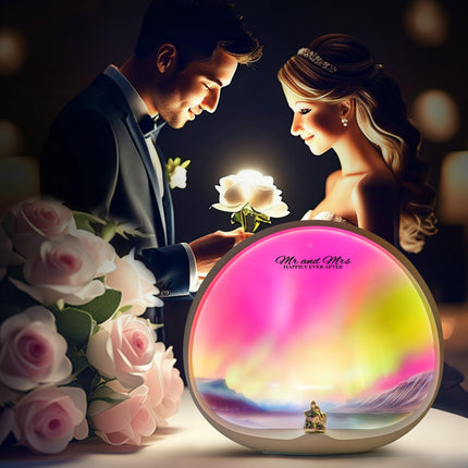 mamre Aurora Lamp Dimmable Night Light for Wedding Anniversary Valentine's Day Birthday Christmas