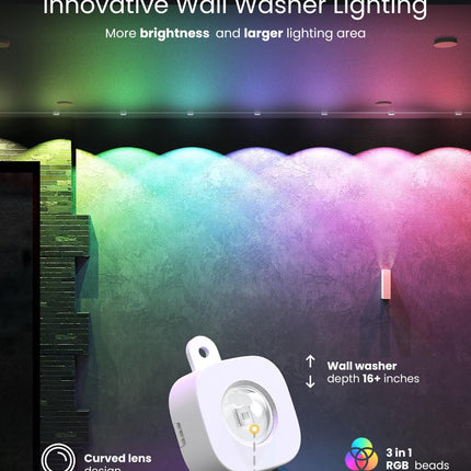 Permanent Outdoor Lights 100ft, Christmas DIY Decor, Smart RGB+IC Outdoor Lights for House with Remote, 72 LED IP65 Waterproof Eave Light for Holiday, Party, Work with Alexa, Google Assistant
