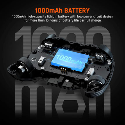 PC Gaming Controller, Wireless Controller with Custom Button, 6-Axis Gyro, Dual Shock, Macro, Turbo, Bluetooth Game Controller for Windows 10/Android/iOS/PC