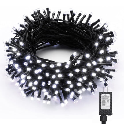 Brizled White Christmas Lights, 78.74ft 240 LED Mini String Lights Connectable, Plugin Christmas String Lights Outdoor, 8 Modes Christmas Tree Lights Waterproof for Indoor Outside Xmas Garden Decor
