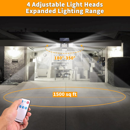 Solar Led Floodlight: 38W, 6000Lm, 6000K Outdoor Motion Sensor Light With Ip65 Waterproof Security Light, Remote Control