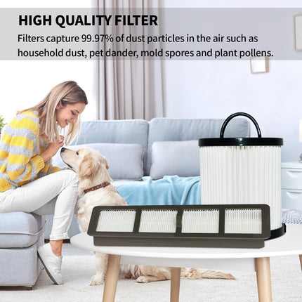 Safercctv Ef6 Hepa Filter And Washable Reusable Cup Filter Vacuum Filter Dcf21 Replace67821, 68931, 68931A, Ef91 Compatible With Eureka Airspeed As1000 Series Upright Vacuum Cleaners 2