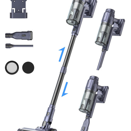 M242 Cordless Stick Vacuum Cleaner With Brushless Motor,50 Mins Max Runtime, 25Kpa Powerful Suction Vacuum With Led Display For Pet Hair,Hard Floor,Carpet.