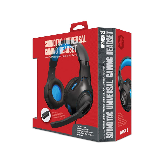 "Soundtac" Universal Gaming Headset (Blue) for Xbox Series X/Xbox Series S/Nintendo Switch/Lite/ PS4/ PS5/ Xbox One/Wii U/PC/Mac - PlayStation 5