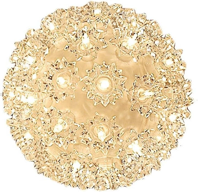 Novelty Lights Outdoor Christmas Starlight Sphere, Hanging Light Ball, Christmas Light Ball for Decoration (50 Light, 6", Twinkle Clear)
