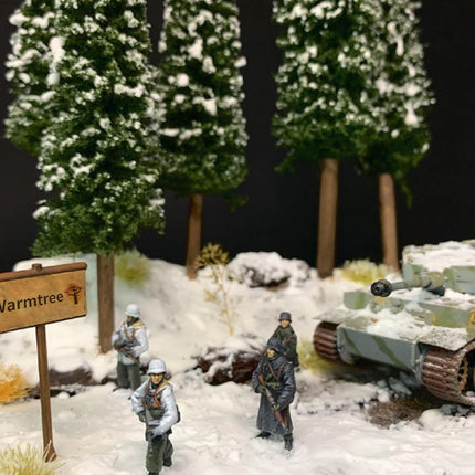 Warmtree 22PCS Mixed Scale Model Trees, Mini Snow Pine Model Trees 2-6 Inch, for Diorama Supplies Christmas Accessories Miniature Christmas Trees Micro Train Landscape Railway Sand Table